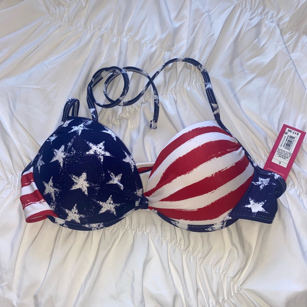 Stars & stripes push up bikini top